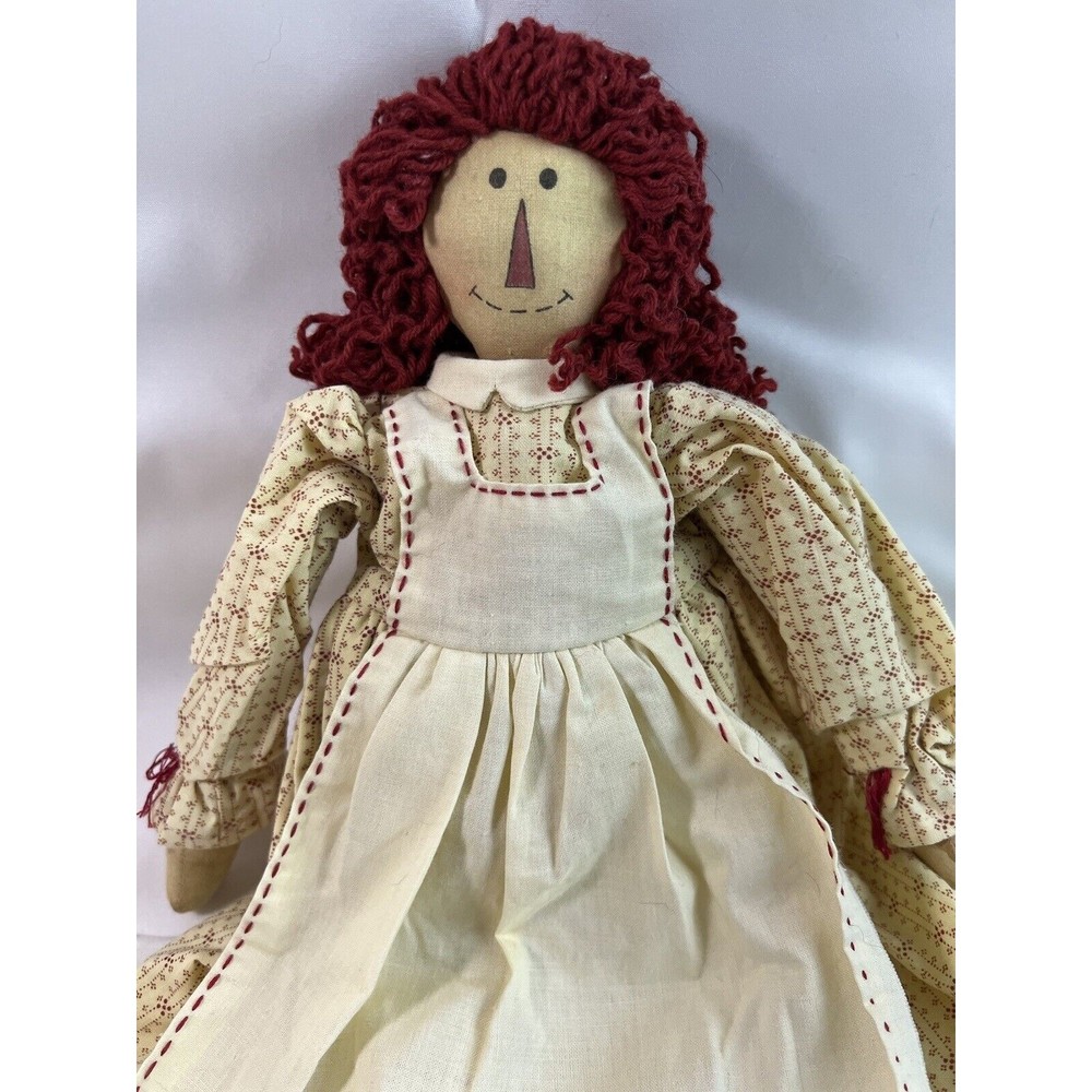 Vintage Tender Heart Treasures Red Hair Country Girl‎ Doll 18" Tall